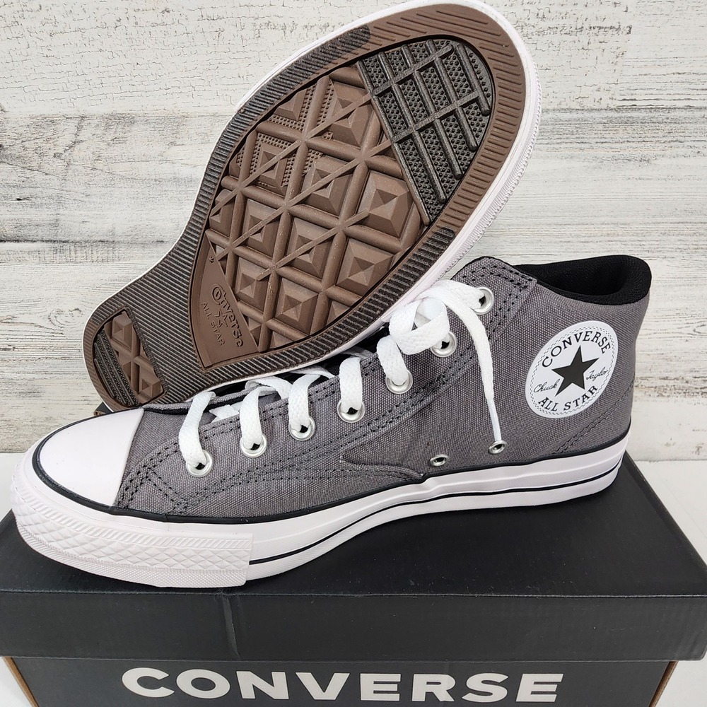 Converse Malden Street Mid Mens Size 10 Dark Grey Canvas Sneaker NWB A16002F